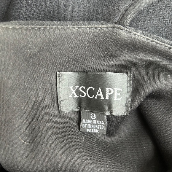 BLACK XSCAPE ASYMMETRICAL PROM DRESS - Picture 6 of 6